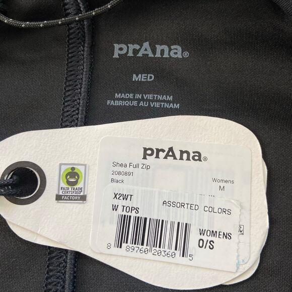 Prana Shea Full Zip Hoodie Women's M Black Relaxed Fit Buttery Soft Tencel Blend - Picture 7 of 10